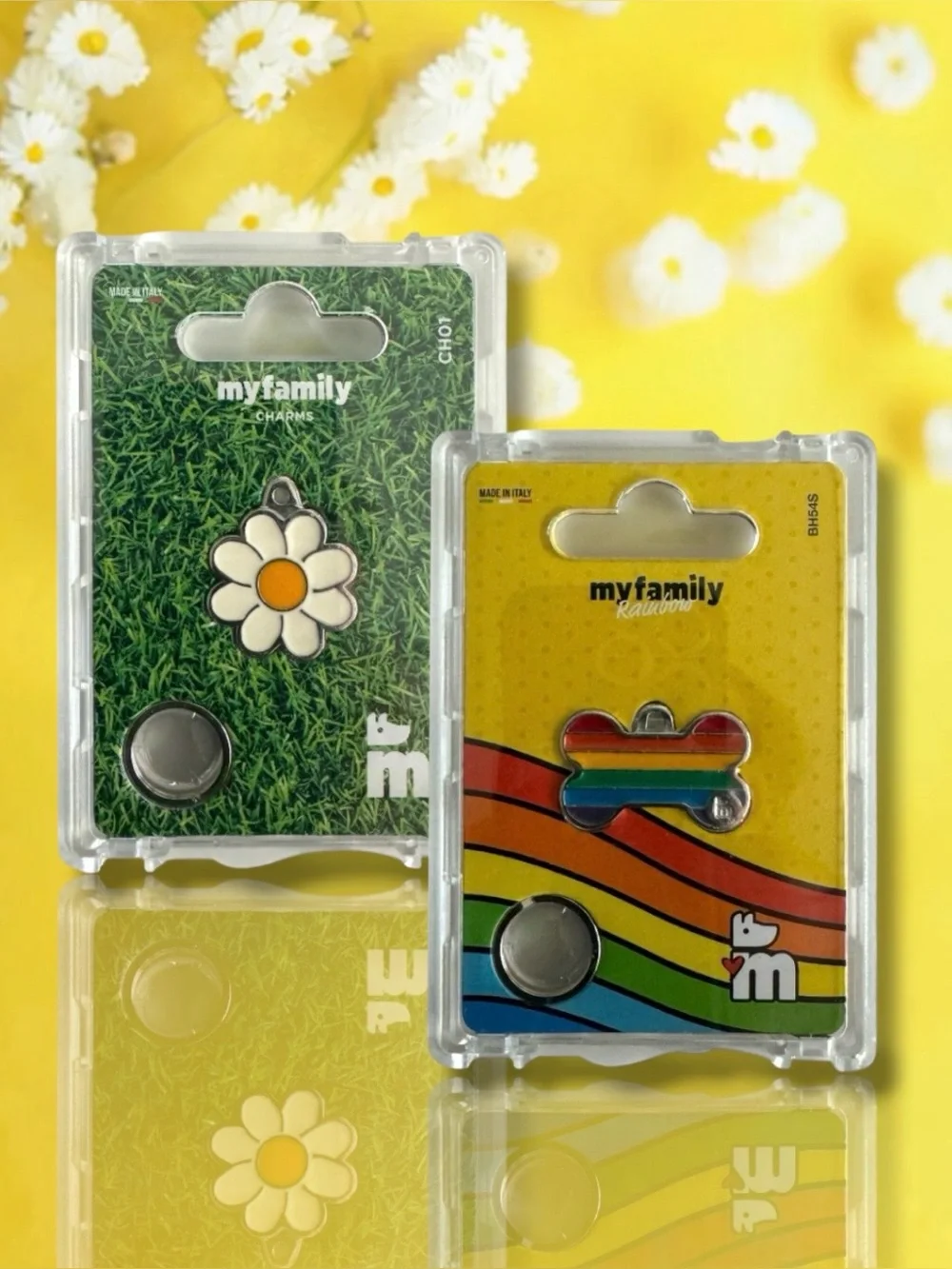 🆕💕MyFamily Engravable Pet ID Tags: Daisy, Rainbow, Small, 💯% Proceeds 2 Charity